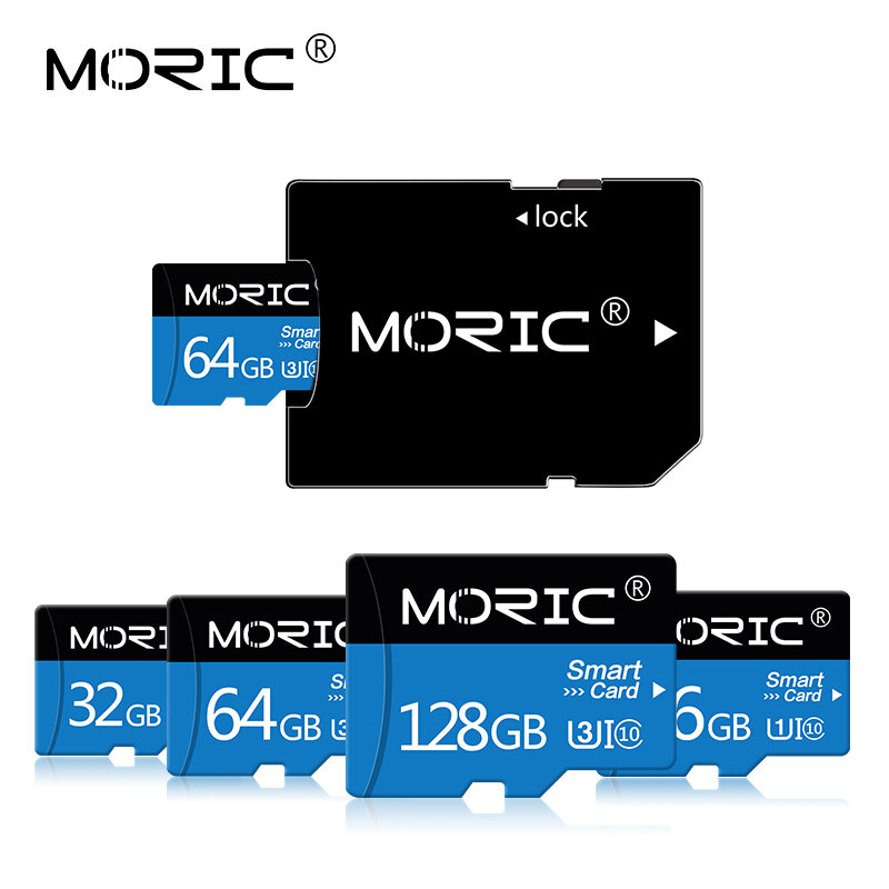 الدرجة 10 أحدث Moric مايكرو SD بطاقة بطاقة الذاكرة البسيطة TF بطاقة 256GB 128GB 64GB 32GB 16GB 8GB مع شحن محول للهواتف الذكية