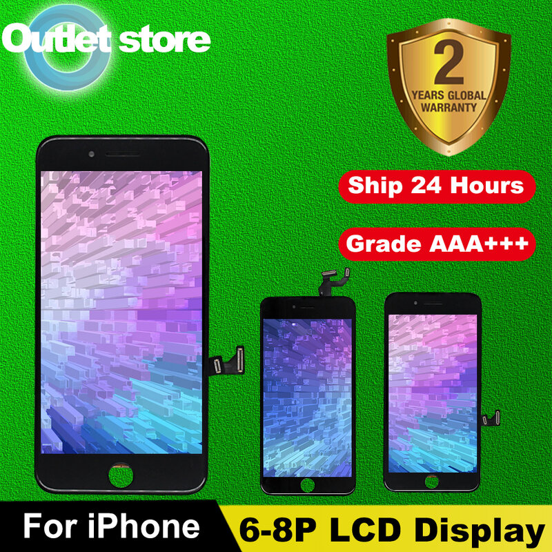 الصف AAA + + + آيفون 6S زائد شاشة LCD مع ثلاثية الأبعاد شاشة تعمل باللمس محول الأرقام آيفون 6 Plus 7Plus 8 Plus لا الميت بكسل + الهدايا