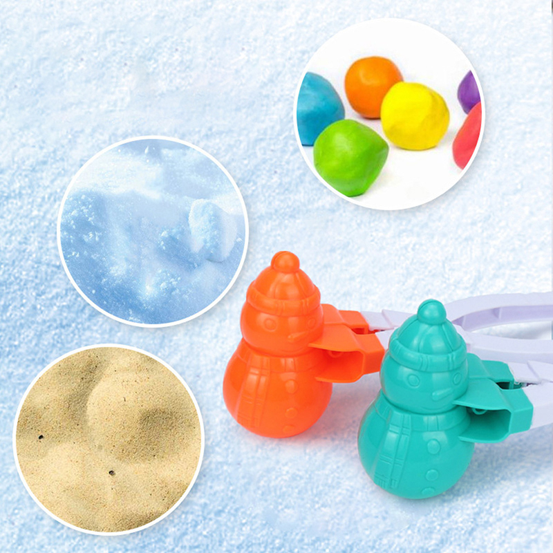 صانع كرة الثلج كليب الشتاء الرمل الكرة قالب رابط من البلاستيك الاطفال لعبة للهواء الطلق جديد الشتاء الثلوج بطة كرة الثلج كليب