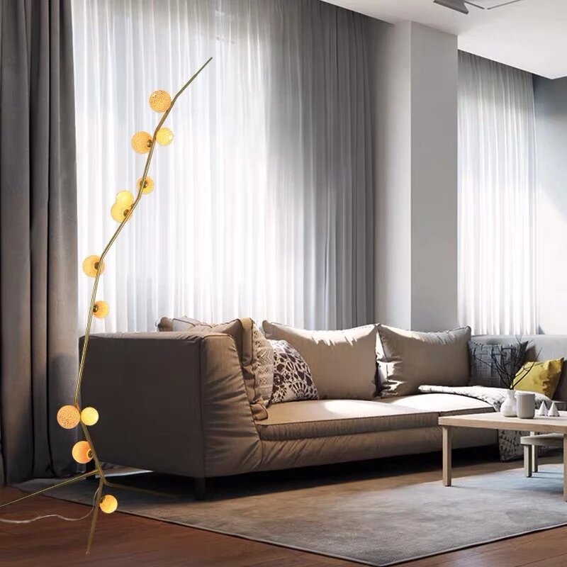 Artpad الحد الأدنى الذهب لمبة أرضية ليد أباجورة غرفة نوم الإبداعية أنيقة تصميم خاص الطابق الدائمة أضواء G9