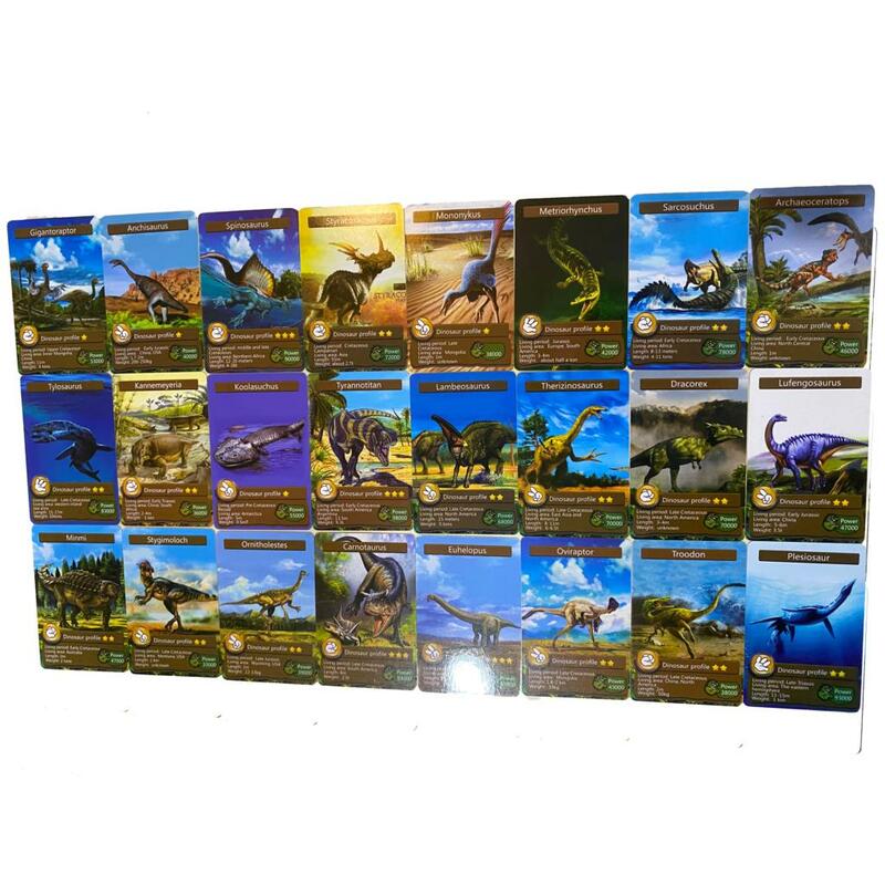 55 قطعة ديزني ديناصور الإدراك لعبة ببطاقات ورقية معركة كارت أنيمي التداول بطاقات كتاب البوم لعب الاطفال هدايا> 3 سنة 8.7*6.3 سنتيمتر