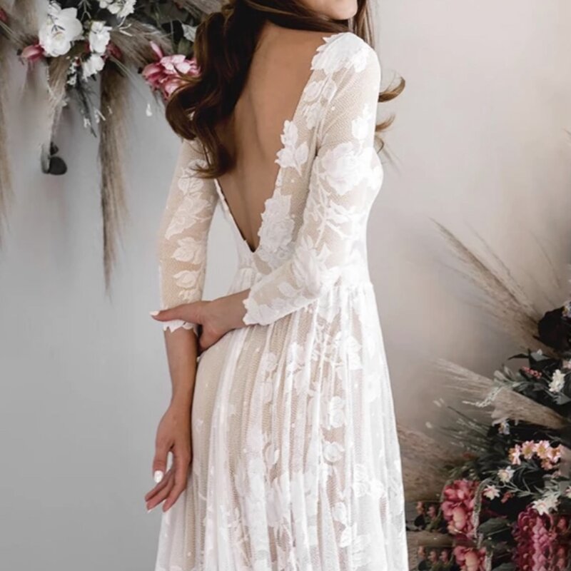 فستان زفاف ترابيز ، ياقة على شكل حرف o ، أكمام طويلة ، دانتيل ، رسن ، تول ، طول الأرض ، ذيل ، فستان عروس رائع ، مجموعة 2021