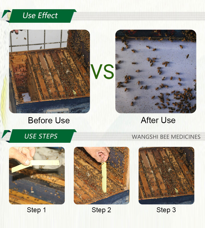 12 قطعة Wangshi Manhao قصيرة 80 شرائط فلوفالينات شرائط تربية النحل علاج Varroa مستلزمات تربية النحل الطب للنحل