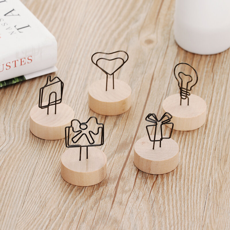 Wooden Photo Note Clip Memo Name Card Pendant Holder Decor Party Supplies Table Card Holder Wedding Decoration Party Supplies