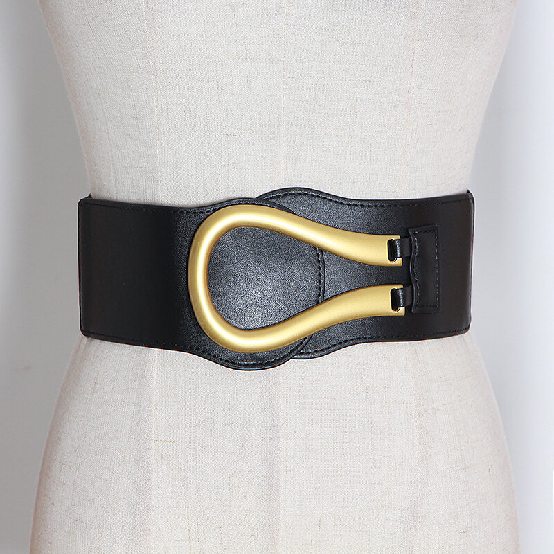 GALCAUR-حزام غير متماثل من الجلد الصناعي للنساء ، حزام خصر غير رسمي ، تصميم مرقع ملون ، إكسسوارات نسائية ، موضة جديدة 2020