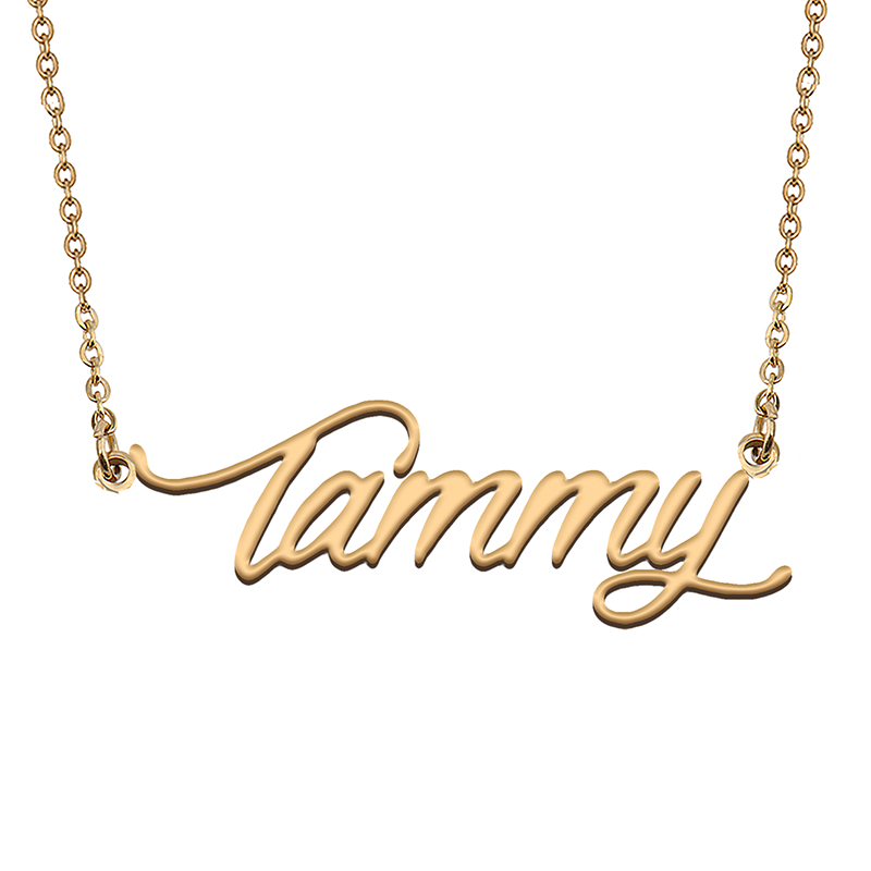 Tammy مخصص اسم قلادة مخصصة قلادة المختنق جواهر ذات طابع شخصي هدية للنساء الفتيات صديق عيد الميلاد الحاضر