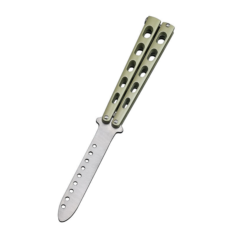مبتدئ فراشة سكين C34-hole فراشة ممارسة سكين التدريب سكين جميع الصلب فراشة اللعب سكين فراشة سكين