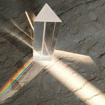 منشور مثلث بصري قوس قزح ، 25 × 80 مم ، عاكس الزاوية اليمنى ، لتدريس طيف الضوء ، منشور قوس قزح الثلاثي