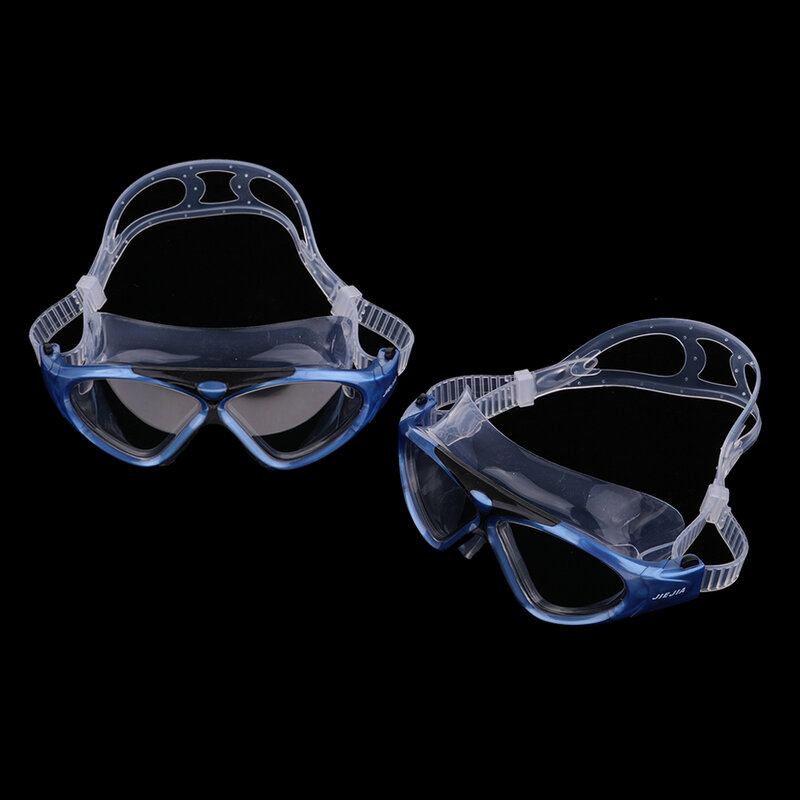 2 قطع مكافحة الضباب نظارات الوقاية للسباحة UV حماية نظارات سباحة للكبار الأزرق