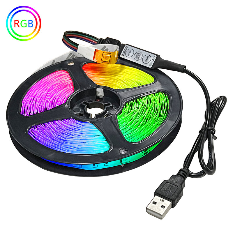 شريط مصابيح LED بلوتوث RGB 2835 USB 5 فولت Fita Led 3.2-16.4 قدم الشريط مصباح لمكتب شاشة التلفزيون خلفية الإضاءة Luces Led