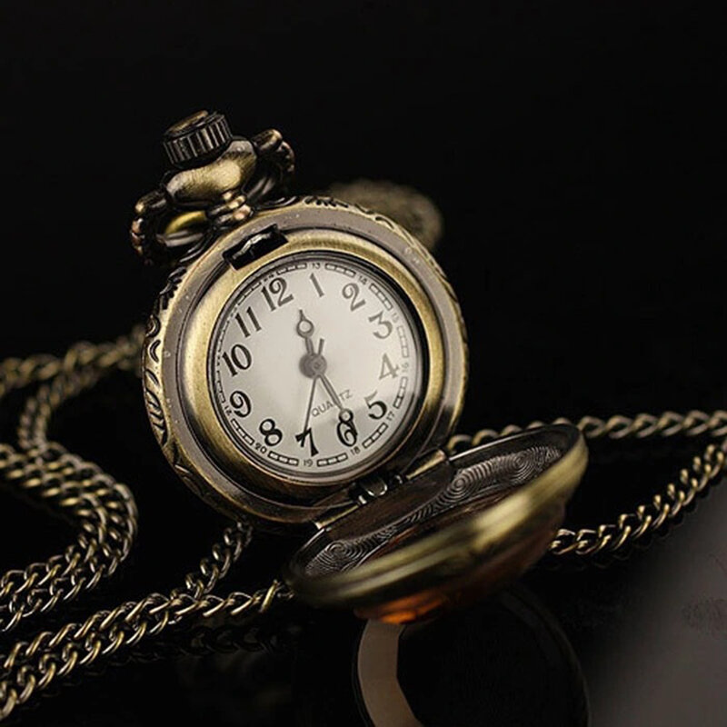 ساعة جيب خمر ، سبيكة برونزية ، مجموعة متنوعة من أنماط مميزة ، ساعة جيب صغيرة ، هدية للاستخدام الشخصي
