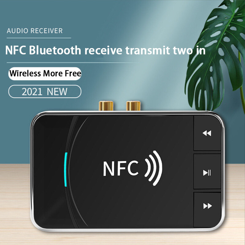 NFC5.0 بلوتوث استقبال الصوت سماعة خمر إلى سماعة لاسلكية تعمل بالبلوتوث واجهة AUX 3.5 واجهة