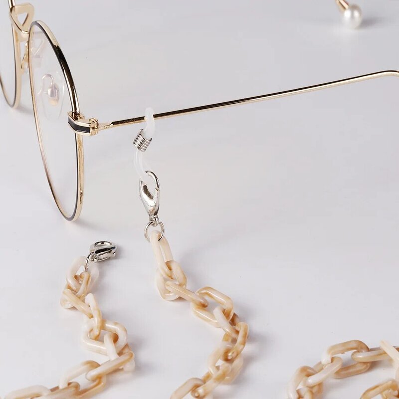 جديد نظارات أكريليك قناع سلسلة سلسلة للنساء نظارات للقراءة سلسلة عنق معلق Largand النظارات الشمسية سلسلة نظارات حزام