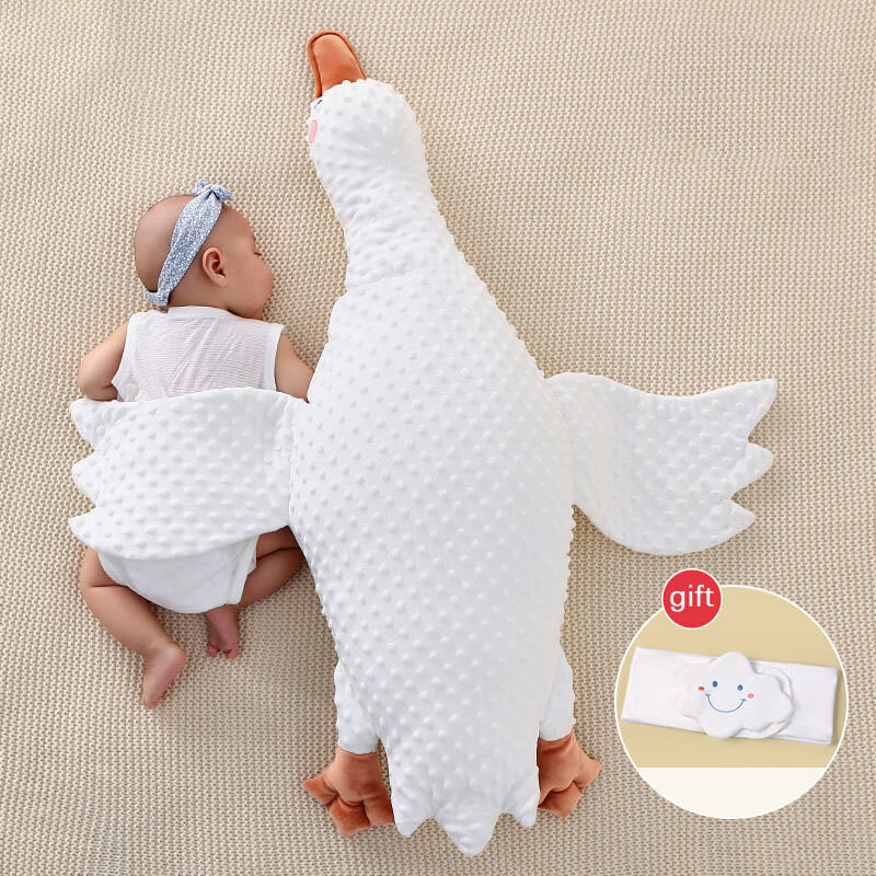 الوليد الراحة وسادة كبيرة الأبيض أوزة الرضع النوم يخفف المعوية عش الرضع طفل حديثي الولادة لوازم النوم قطعة أثرية