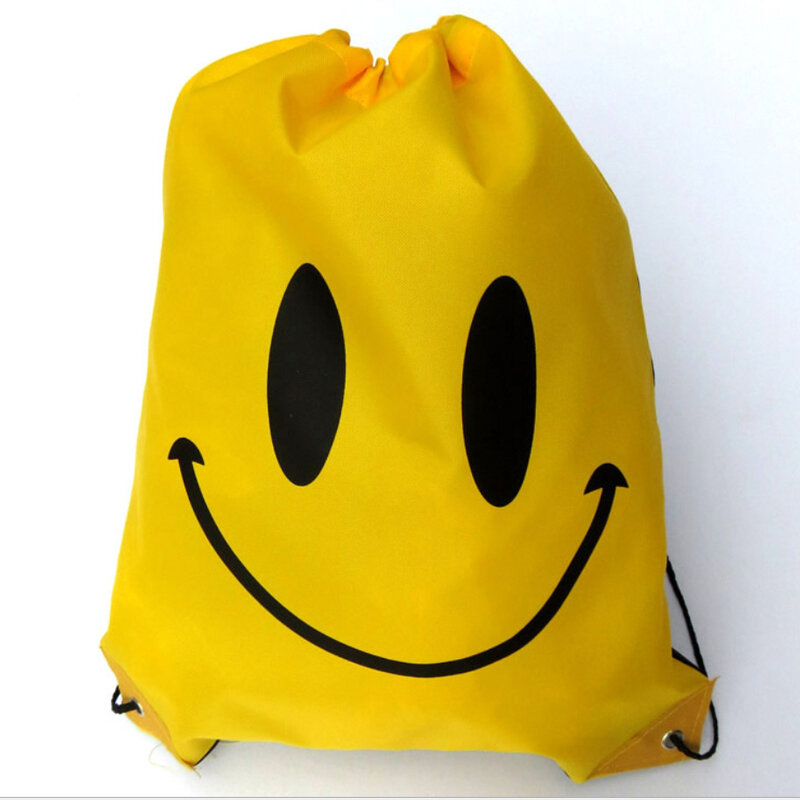 30 قطعة/الوحدة النساء ابتسامة الرباط حقيبة أكسفورد مقاوم للماء لطيف على ظهره سعة كبيرة الحقيبة السفر قابلة لإعادة الاستخدام الحقيبة بالجملة