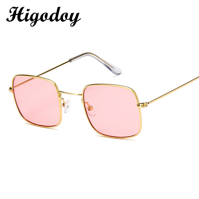 Higodoy خمر النساء مكبرة الكلاسيكية مربع حملق نظارات معدنية عالية الجودة الأشعة فوق البنفسجية حماية نظارات شمسية Gafas دي سول 2020