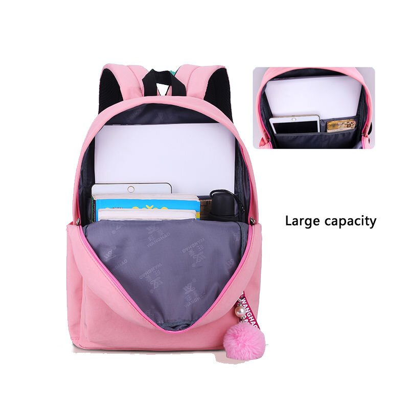 حقائب مدرسية ذات سعة كبيرة للفتيات المراهقات حقيبة ظهر الطالب المرأة نايلون Bookbags 2021
