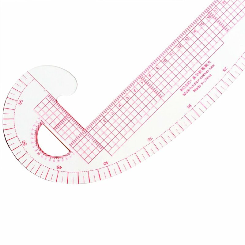 مسطرة خياطة بلاستيكية فرنسية ، أداة قياس منحنية 360 درجة ، مجموعة منحنى ، أدوات صنع الملابس