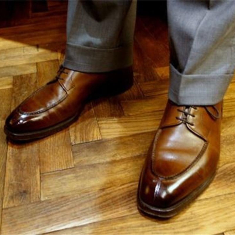 2021 جديد حذاء رجالي اليدوية براون بولي Classic الكلاسيكية الرجعية ساحة تو الدانتيل مريح موضة الاتجاه فستان ديربي أكسفورد أحذية 3KC685