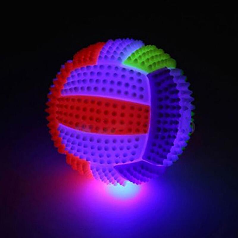 LED وامض اللون تغيير كذاب تدليك القنفذ الكرة الطائرة لعبة طفل