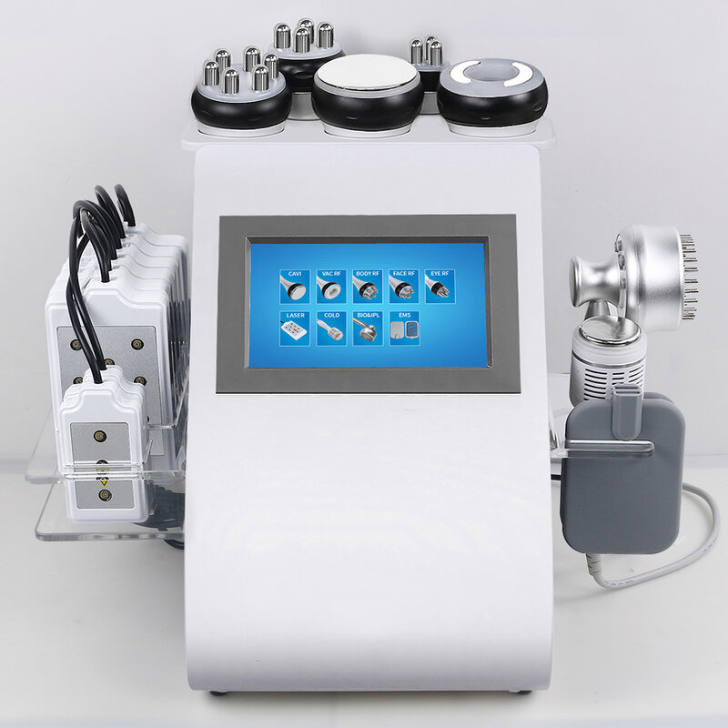 Lipolaser يبو آلة التجويف 80k الليزر ماكينة شفط الدهون الجلد تشديد الوجه مدلك الكهربائية ماكينة تردد لاسلكي