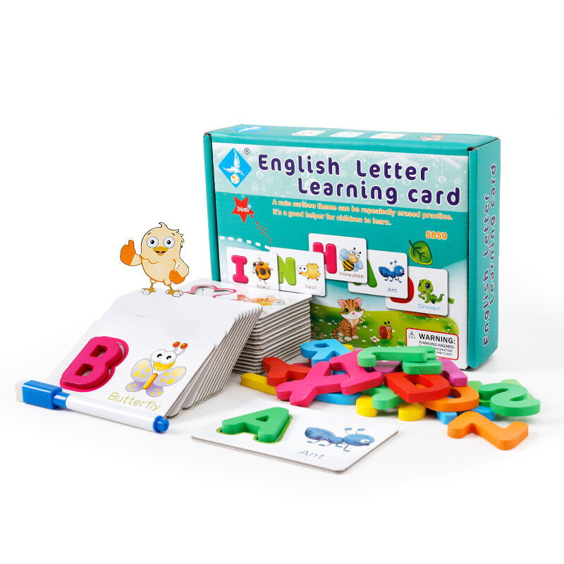 جديد للأطفال خشبية لغز ألعاب تعليمية للأطفال ثلاثية الأبعاد لغز خشبي ألعاب تعليمية الإنجليزية رسائل الكلمات ألعاب Cognitive