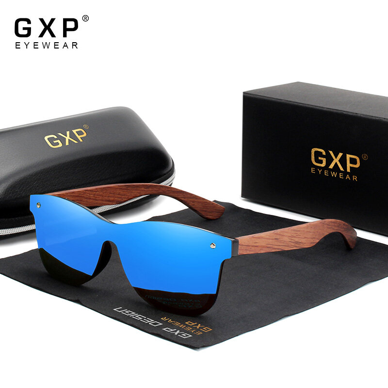 GXP نظارة شمس خشبية طبيعية الرجال الاستقطاب نظارات شمس أنيقة الأصلي الخشب Oculos دي سول masculino