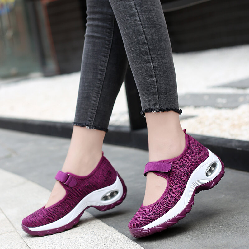 وسادة هوائية حذاء مسطح النساء شبكة أحذية رياضية تنفس 2021 الإناث أحذية مفلكنة زيادة جديد السيدات حذاء كاجوال Zapatos Mujer