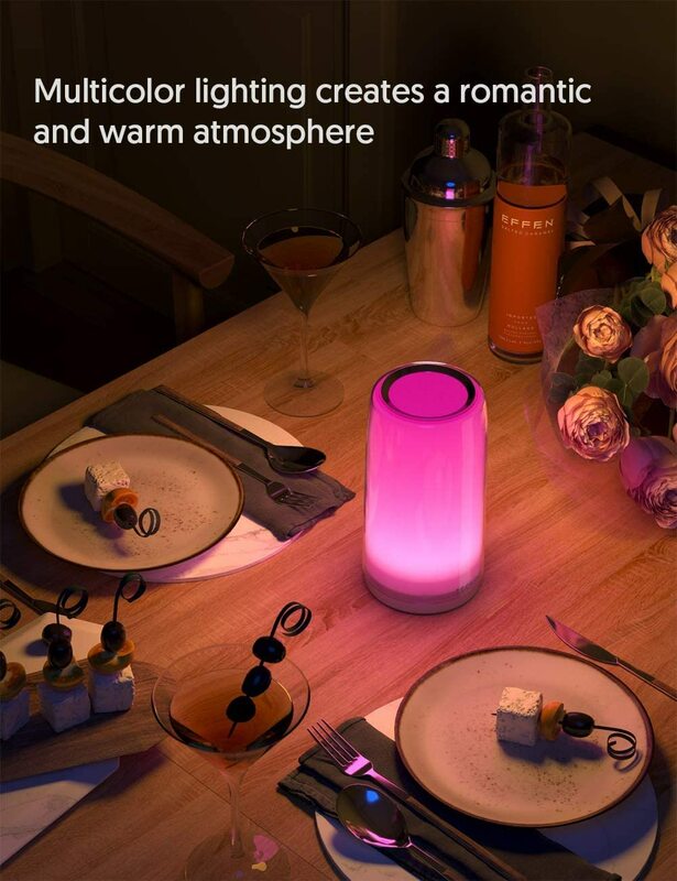 Teckin DL31 LED الجدول مصباح عيد الحب هدية أباجورة اللمس الديكور عكس الضوء RGB 7 ألوان أضواء ليلية للأطفال غرفة نوم