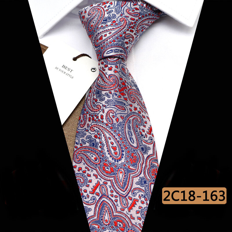 YISHLINE ربطات عنق للرجال جديد 18 لون بيزلي ربطة عنق للأعمال ربطة عنق للرجال منسوجات من قماش الجاكار اكسسوارات الزفاف
