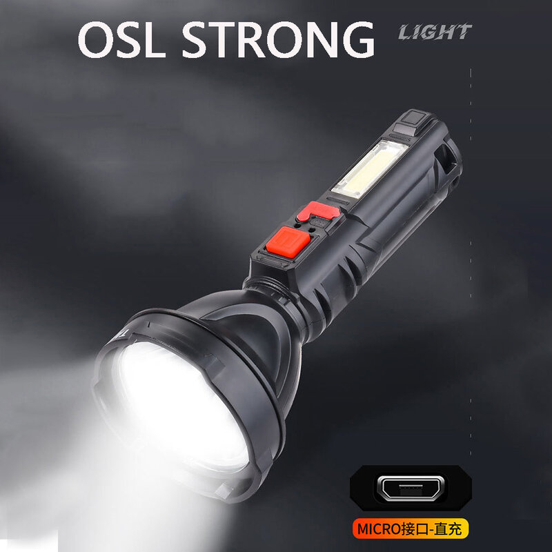 جدا مصباح ليد بوحدة USB قابل لإعادة الشحن مصباح يدوي مع T6 LED المدمج في 1200mAh بطارية ليثيوم للماء التخييم ضوء التخييم OutdoorTorch