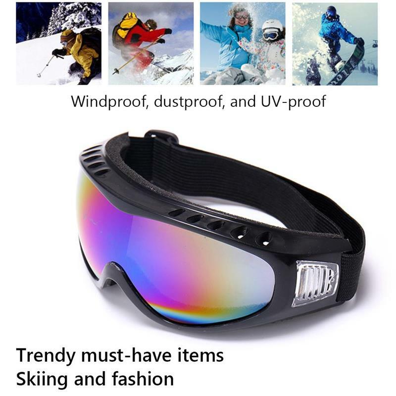 1 قطعة الشتاء يندبروف التزلج نظارات نظارات الرياضة في الهواء الطلق تزلج نظارات UV400 الغبار قابل للتعديل موتو الدراجات النظارات الشمسية