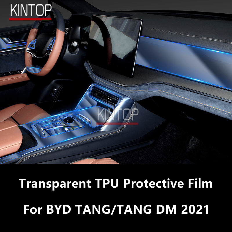 ل BYD تانغ/تانغ DM/تانغ EV 2021 سيارة الداخلية مركز وحدة شفافة طبقة رقيقة واقية طبقة رقيقة واقية المضادة للخدش إصلاح