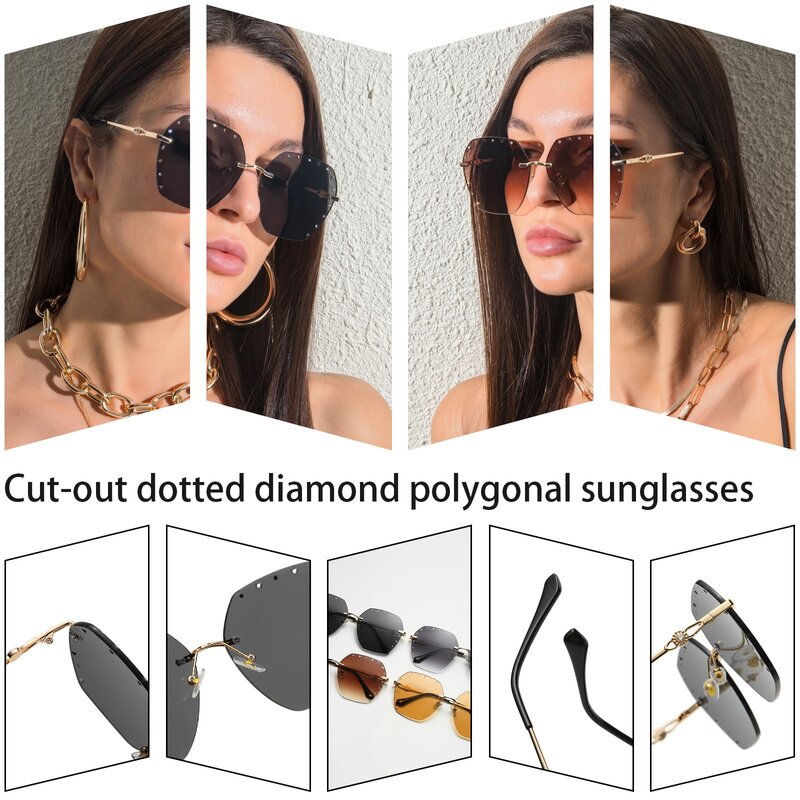 المتضخم النظارات الشمسية النساء 2021 العلامة التجارية الفاخرة موضة إطار كبير مربع نظارات شمسية للرجال ريترو العصرية Cateye نظارات