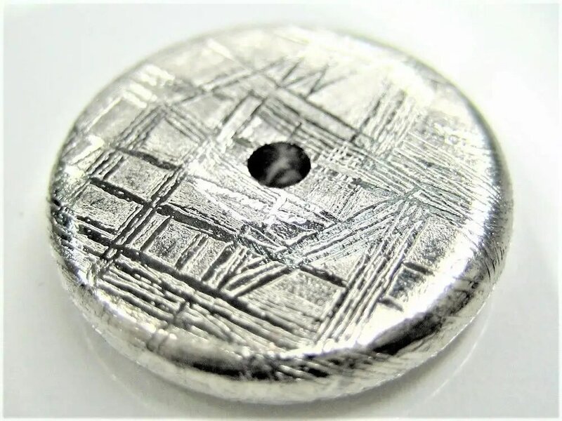 الطبيعية Gibeon الحديد نيزك Moldavite الفضة مطلي دائري دونات قلادة 14x14 مللي متر النساء الرجال المجوهرات قلادة مجوهرات AAAAA