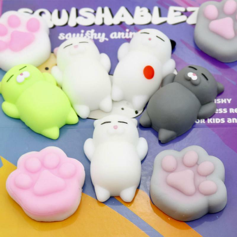 3 ألوان لطيف البسيطة الحيوان Squishies Kawaii القط باو ضغط اللعب تمتد الإجهاد لينة اسفنجي للجميع في العالم