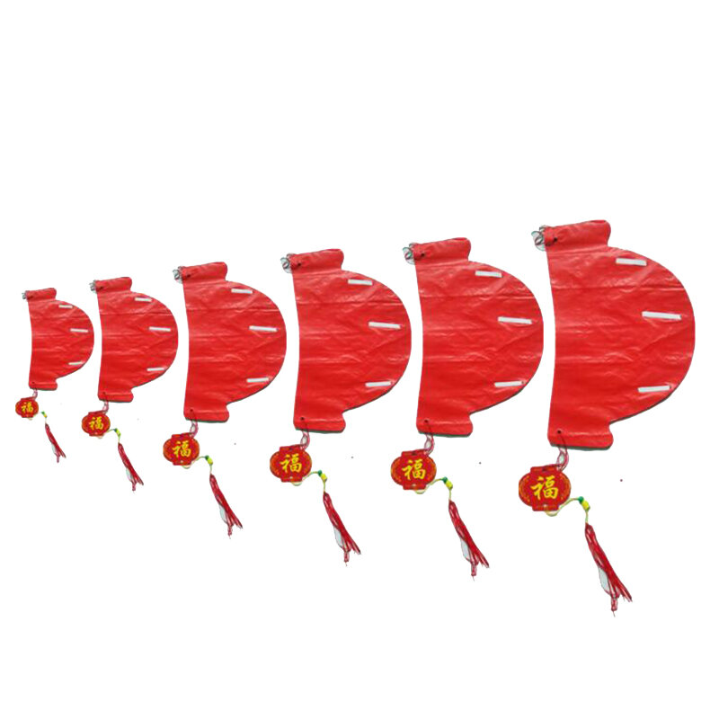 1 قطع 12.5 سنتيمتر-55 سنتيمتر التقليدية الصينية الأحمر ورقة فانوس ل 2020 السنة الجديدة الديكور شنق ماء مهرجان الفوانيس #2