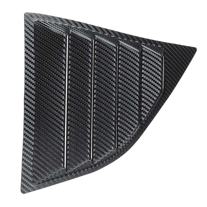 1 زوج ABS أسود الكربون الألياف اللون نافذة المجارف كوة الجانب تنفيس نافذة يغطي ل دودج تشالنجر XE 2008-2017 #5