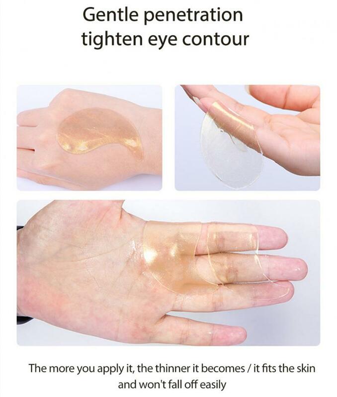 المضادة للتجاعيد مكافحة الشيخوخة قناع العين الذهبي 60 قطعة ترطيب اشراق ثبات الجلد إزالة الهالات السوداء عيون الرعاية بقع TSLM1