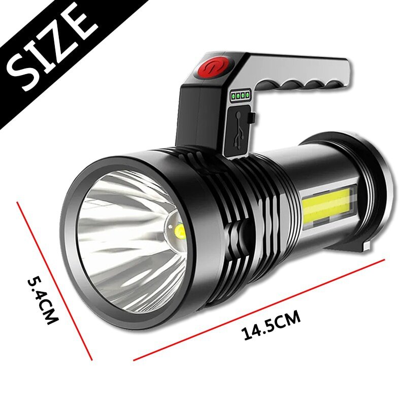 قوية مصباح ليد جيب المحمولة LED P500 الشعلة USB إضاءة بحث قابلة للشحن أضواء مقاومة للماء ل مصباح الصيد فانوس