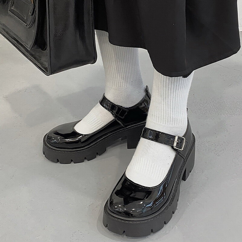 جديد إمرأة اليابانية نمط لوليتا أحذية النساء Vintage لينة عالية الكعب منصة مقاوم للماء طالب كلية تأثيري ماري جين الأحذية