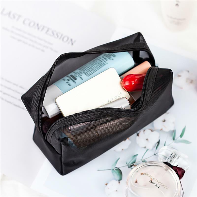 Coofit 1 قطعة ماكياج حقيبة شبكة متعددة الأغراض التجميل حقيبة أدوات الزينة الحقيبة السفر ماكياج الحقيبة للنساء السيدات السفر الضروري