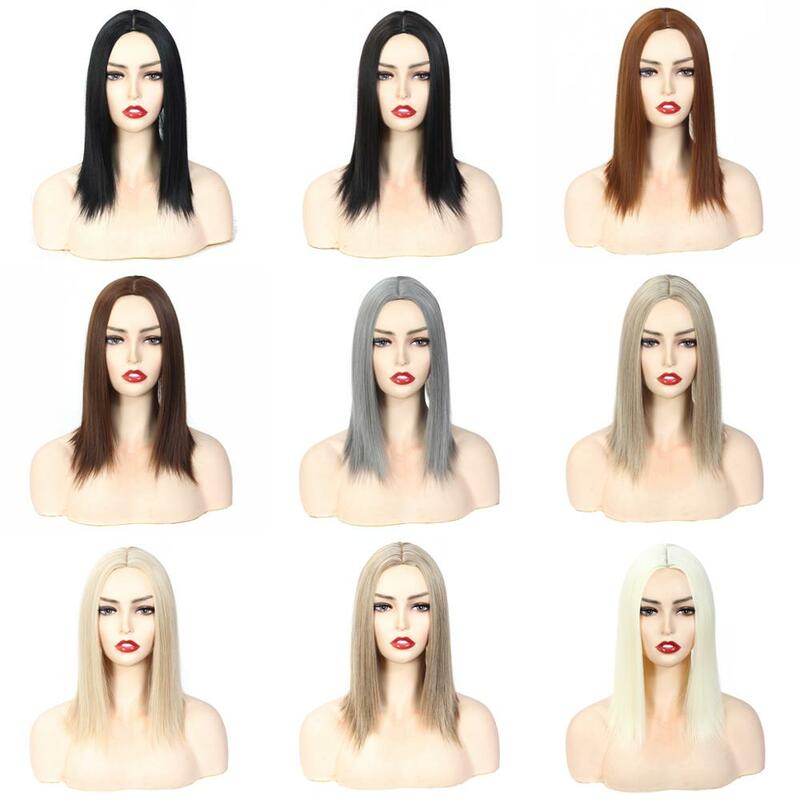 توبر شعر مستعار للنساء 3 مقاطع في شعر مستعار الاصطناعية طويل مستقيم الشعر إغلاق ارتفاع درجة الحرارة الألياف الاصطناعية الشعر