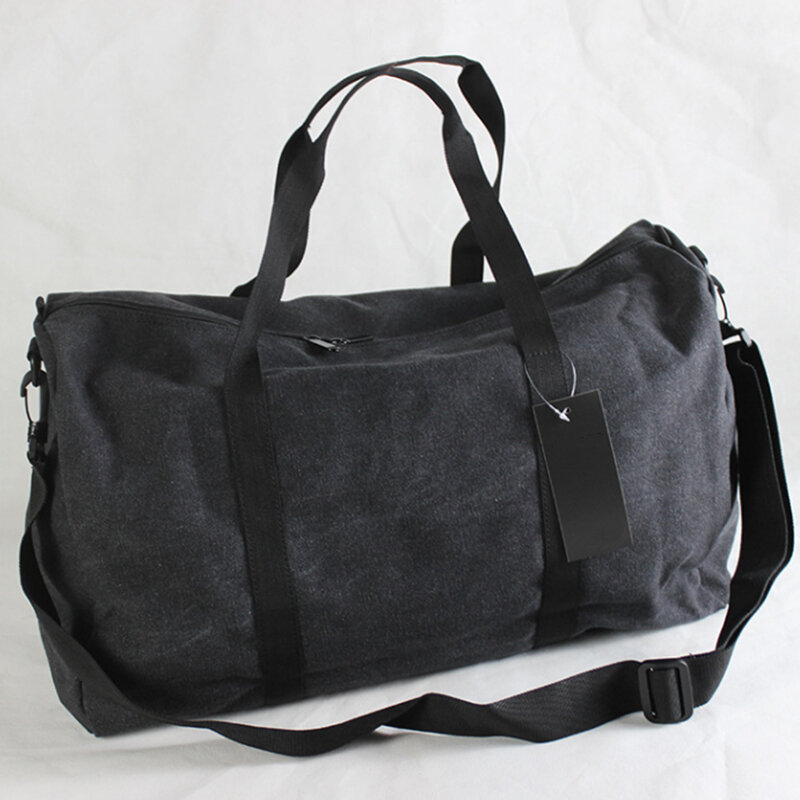 حقيبة سفر النسخة الكورية من حقيبة يد رياضية بسيطة أدبية قماش بتصميم قديم سعة كبيرة حمل حقيبة كتف