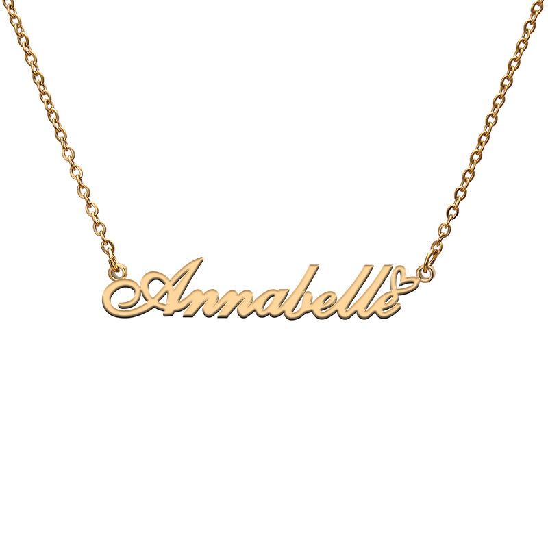 مخصص شخصية اسم القلائد ل Annabelle أفضل أصدقاء عيد الميلاد عيد الأم أيام مجوهرات هدايا