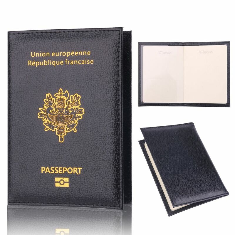TRASSORY فرنسا جواز سفر حامل حقيبة Multifun رخيصة جلدية موضة الفرنسية غطاء جواز سفر محفظة للرجال والنساء