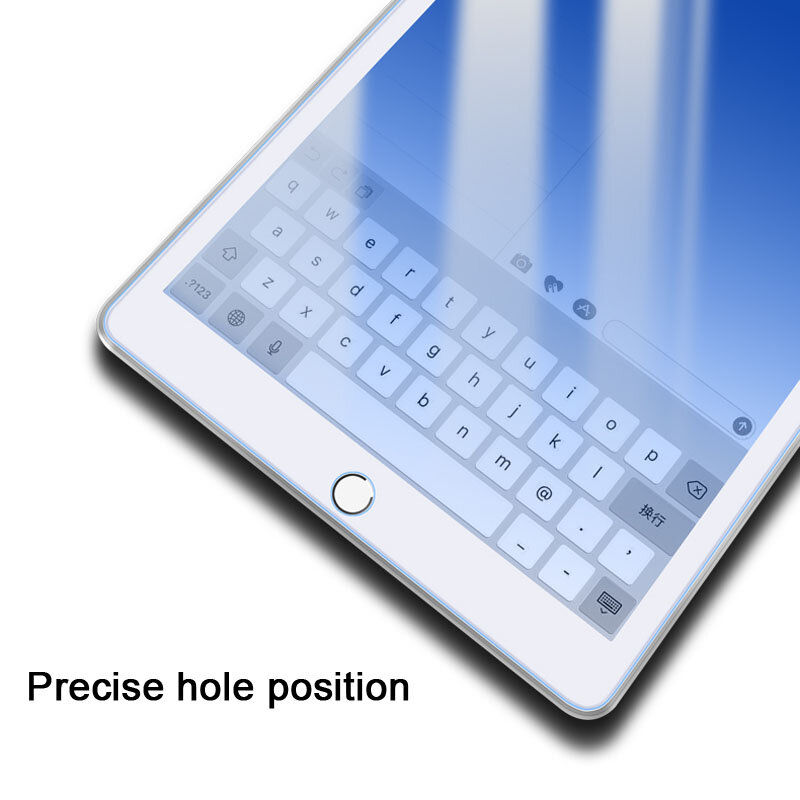 واقي شاشة لجهاز iPad ، زجاج مقوى بحافة منحنية ، مضاد للضوء الأزرق ، 10.2 بوصة ، 2019 ، لجهاز iPad الجديد ، 10.2