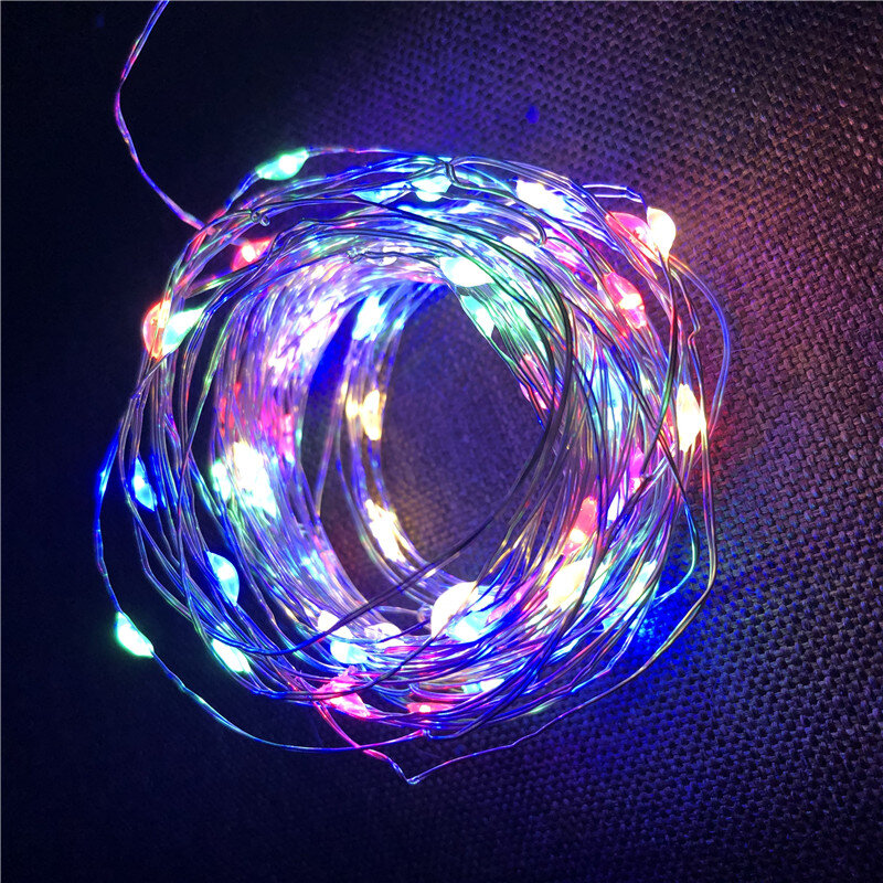 شريط إضاءة LED يعمل بالبطارية ، 1 م ، 2 م ، 5 م أو 10 م ، لعيد الميلاد ، خرافية ، لعيد الميلاد ، للاستخدام في الهواء الطلق