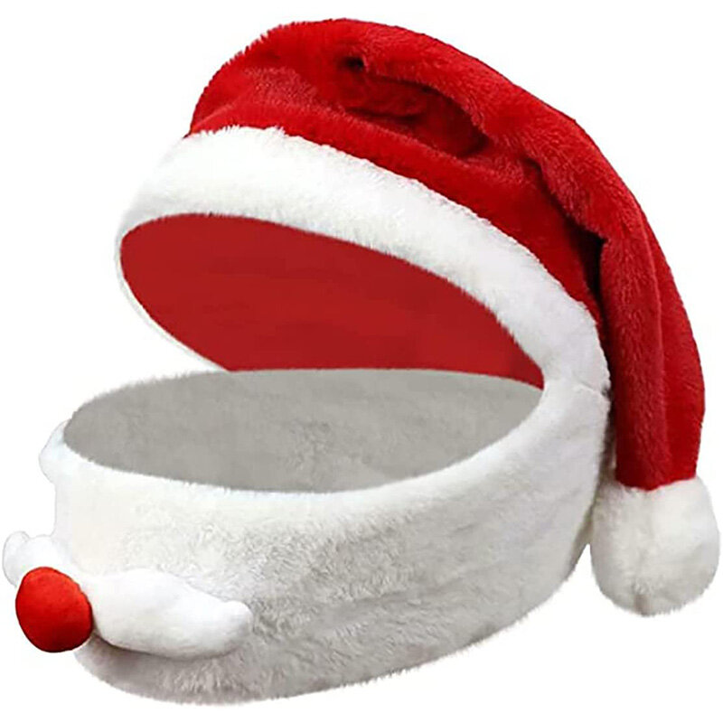خوذة دراجة نارية قبعة عيد الميلاد أفخم اليدوية لطيف شخصية غطاء الخوذات عيد الميلاد نمط احتفالي اللمس خوذة هود كم