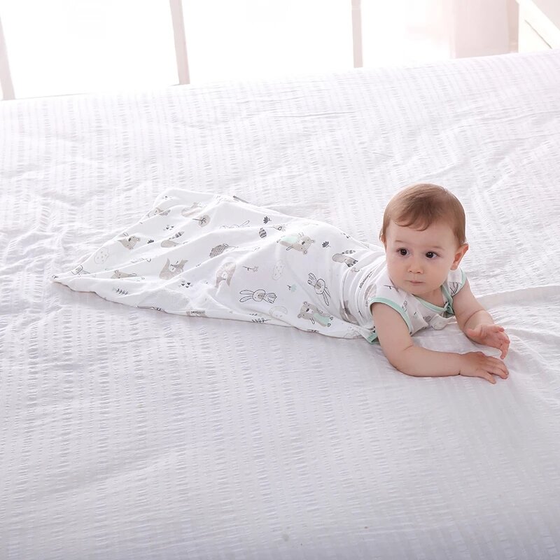الوليد الطفل قماط كيس طفل بطانية الوليد الفراش 100% القطن المطبوعة 0-18 متر كيس النوم حفاضات تغيير قماش للف الرضع